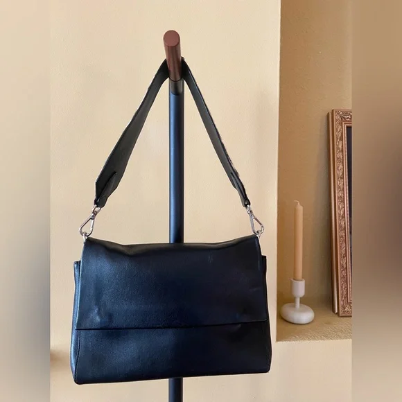 MaxMara Shoulder Bag Napa Leather Animal Print Black Small - Picture 8 of 16